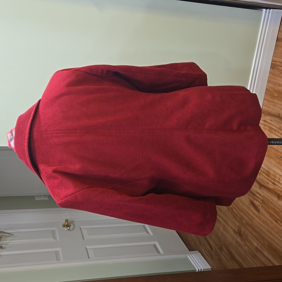 Calvin Klein dark red wool/cashmere/nylon winter coat peacoat 12P - Picture 8 of 9